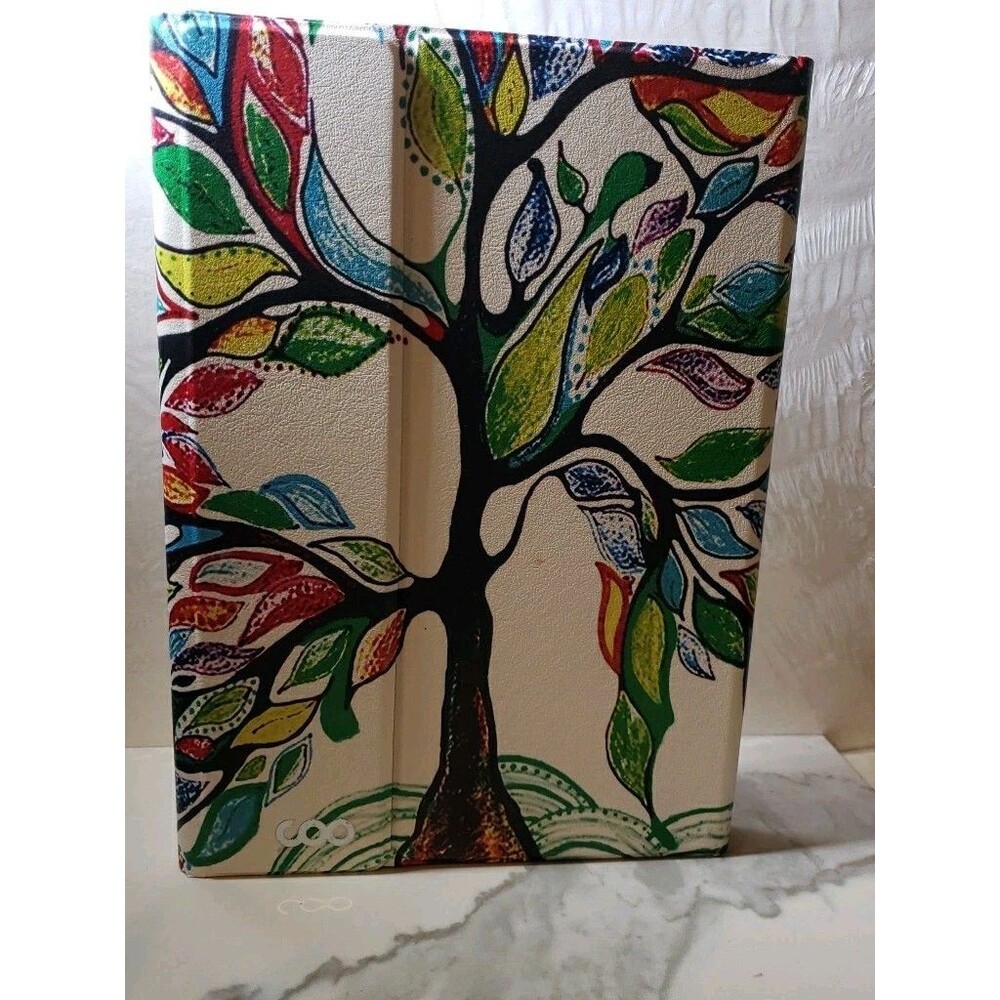 Wireless Detachable Keyboard Stand iPad 9,8,7 Folio Case Soft Tree of life